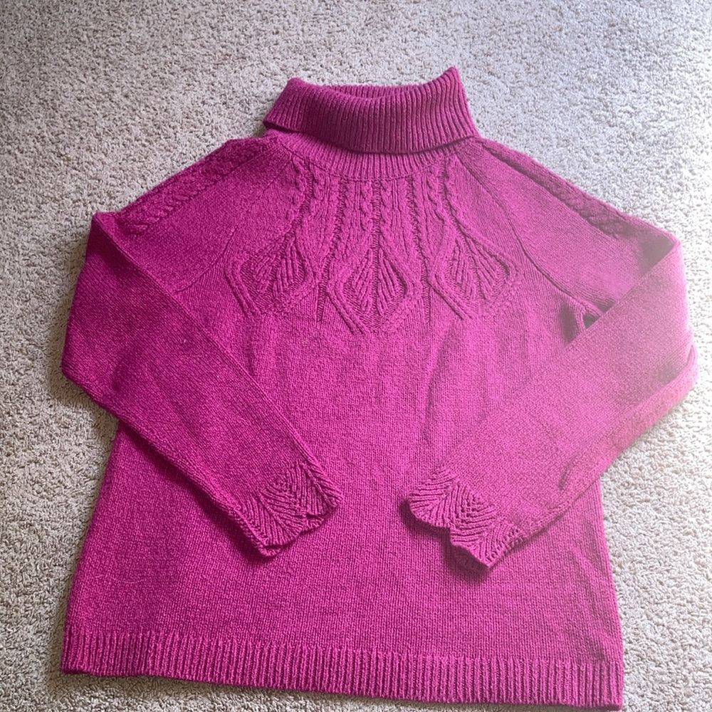 Sundance Fuchsia Turtleneck Sweater